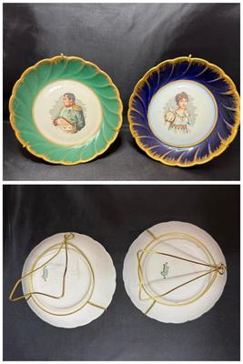 Limoges Napoleon and Josephine Saucers