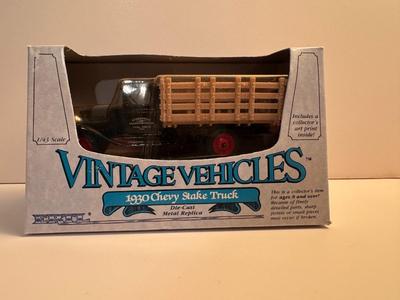 Die-Cast Metal Ertl Vintage Vehicle 1930 Chevy Stake Truck