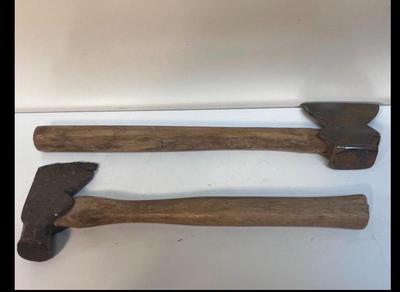 2 VINTAGE HATCHETS