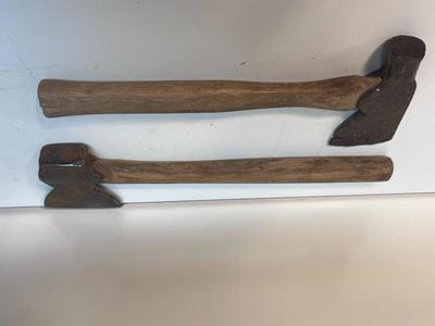 2 VINTAGE HATCHETS
