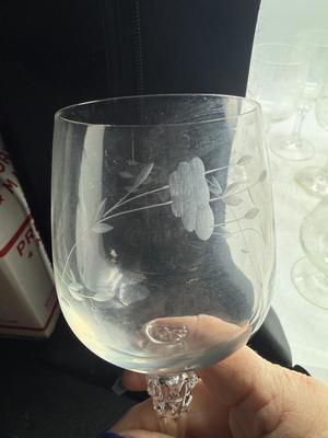 Princess house-heritage wine glasses & brandy snifter