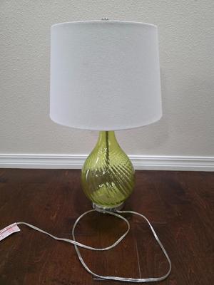 Green Glass Table Lamp