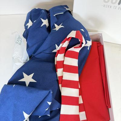 LOT 160: OppoSuits American Flag Suit in box, US Flag in Box & 13 Colonies Spoon Set
