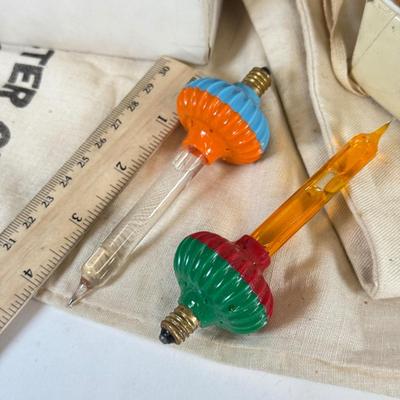 LOT 161: Vintage Christmas Holiday Light Bulbs, Wires & More