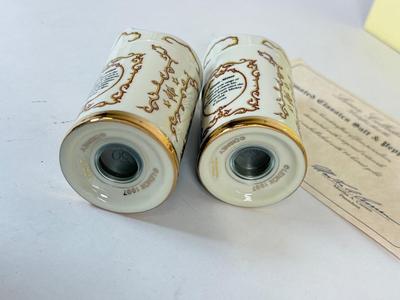 LOT 165: Lenox Disney Animated Classics Mickey & Minnie Mouse Salt and Pepper Shakers w/ Box, Egg Trinket Box w/ Box, Royal Doulton...