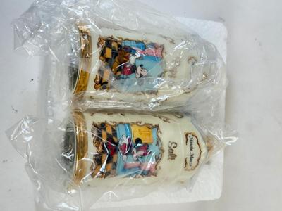 LOT 165: Lenox Disney Animated Classics Mickey & Minnie Mouse Salt and Pepper Shakers w/ Box, Egg Trinket Box w/ Box, Royal Doulton...