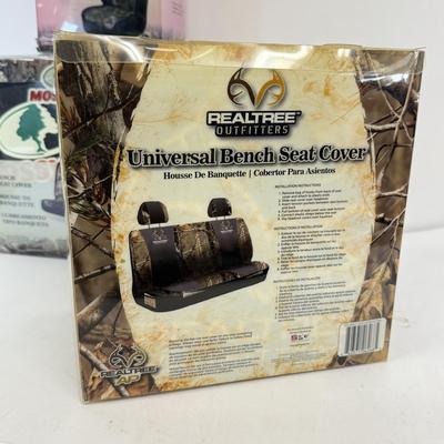 LOT 166: Mossy Oak & Real Tree Camo Car Seat Covers in Package