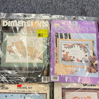 LOT 167: NIP Craft Kits: WonderArt, Latch Hook, Rugs & More