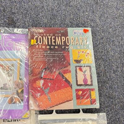 LOT 167: NIP Craft Kits: WonderArt, Latch Hook, Rugs & More