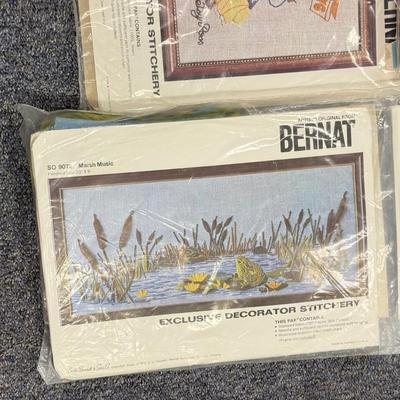 LOT 167: NIP Craft Kits: WonderArt, Latch Hook, Rugs & More