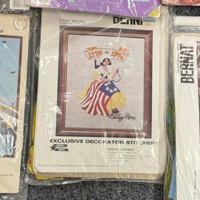 LOT 167: NIP Craft Kits: WonderArt, Latch Hook, Rugs & More