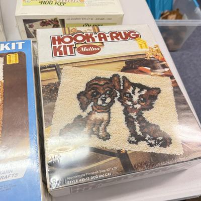 LOT 167: NIP Craft Kits: WonderArt, Latch Hook, Rugs & More