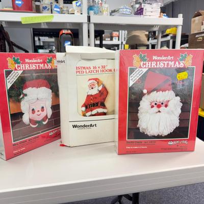 LOT 167: NIP Craft Kits: WonderArt, Latch Hook, Rugs & More