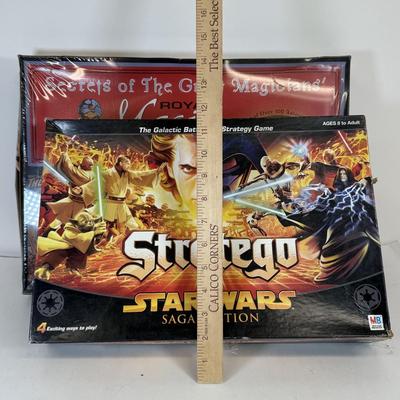 LOT 168: Stratego: Star Wars Saga Edition Board Game & Secrets of the Great Magicians Royal Magic Kit NIP