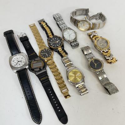 LOT 171: Men's Watches: Seiko, Tag Heuer, Pulsar, Elgin, Relic