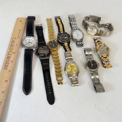 LOT 171: Men's Watches: Seiko, Tag Heuer, Pulsar, Elgin, Relic