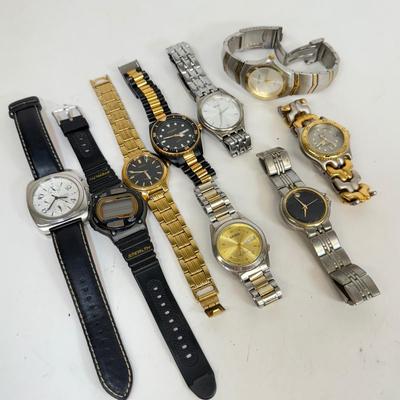 LOT 171: Men's Watches: Seiko, Tag Heuer, Pulsar, Elgin, Relic