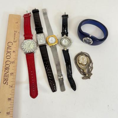 LOT 172: Collection of Watches: Anne Klein, Chateau Watch Necklace & More