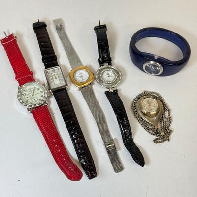 LOT 172: Collection of Watches: Anne Klein, Chateau Watch Necklace & More