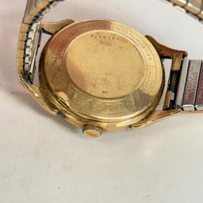 LOT 173: Vintage Benrus 23 Jewels 10k Gold Filled Watch, Gucci Cuff Watch & Benrus Quartz Rectangular Face Watch