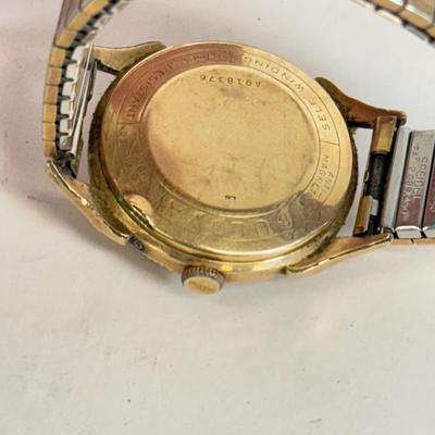 LOT 173: Vintage Benrus 23 Jewels 10k Gold Filled Watch, Gucci Cuff Watch & Benrus Quartz Rectangular Face Watch
