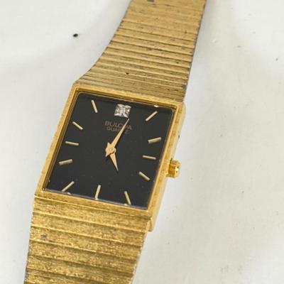 LOT 173: Vintage Benrus 23 Jewels 10k Gold Filled Watch, Gucci Cuff Watch & Benrus Quartz Rectangular Face Watch