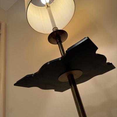 Stiffel Brass Floor Lamp with Attached Table (BD-HS*)