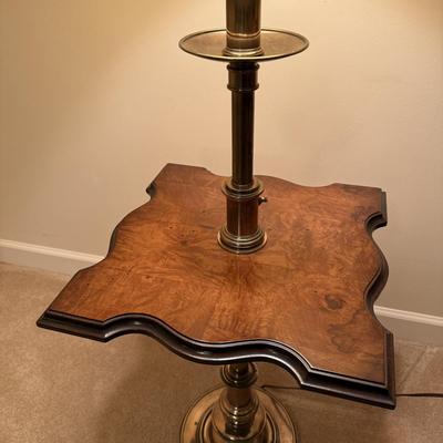 Stiffel Brass Floor Lamp with Attached Table (BD-HS*)