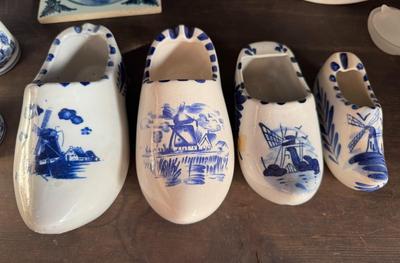 4 Ceramic Decorative Shoes From Holland