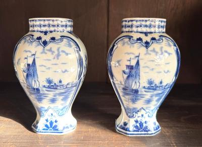 Pair of Delft Vases 5.5"