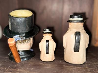 3 Winston Churchill Toby Character Jugs