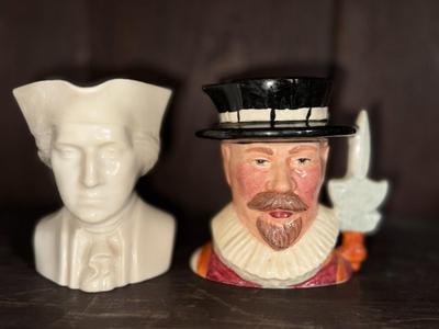 George Washington Character Jug & Yeoman of the Guard Staffordshire Toby Jug