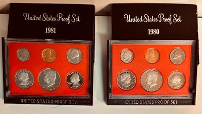1980 & 1981 UNITED STATES MINT PROOF SETS