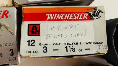 12G SHOTGUN SHELL RELOADS (THE ONES IN THE FOREFRONT ARE NEW)