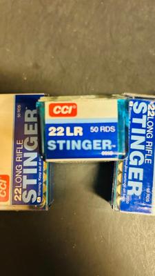 4 NEW BOXES OF CCI 22 LONG RIFLE STINGER