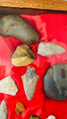 FRAMED ARROWHEADS AND ARTIFACTS