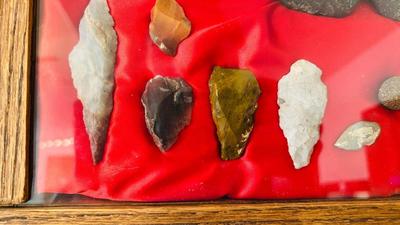 FRAMED ARROWHEADS AND ARTIFACTS