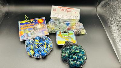 3 BAGS OF UNOPENED MARBLES