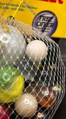 3 UNOPENED PACKAGES OF MARBLES