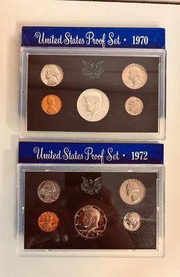 1970 & 1972 US MINT PROOF SETS