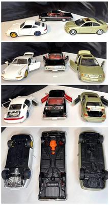 Die Cast 1:24 Lot of 3 Cars: 1993 Porsche 911 Italian, BMW 328 CL, 1999 Classic