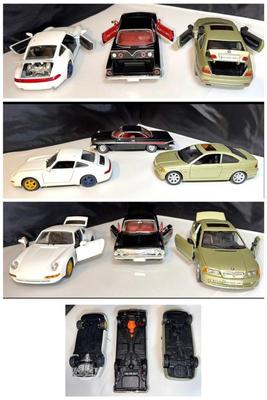 Die Cast 1:24 Lot of 3 Cars: 1993 Porsche 911 Italian, BMW 328 CL, 1999 Classic