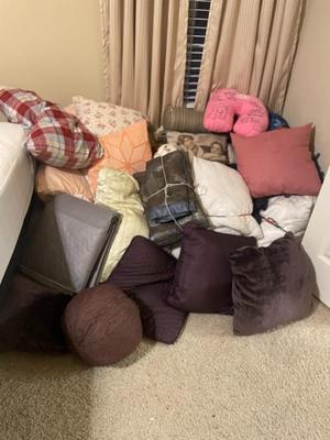 Fully adjustable bed and pillows lot