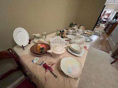 Dishware, 2 full sets plus miscellaneous