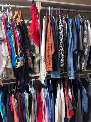 Closet Full of Clothes and Shoes
