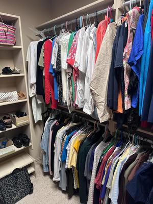 Closet Full of Clothes and Shoes