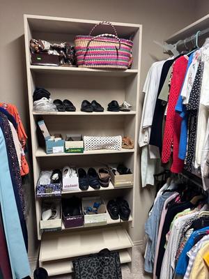 Closet Full of Clothes and Shoes