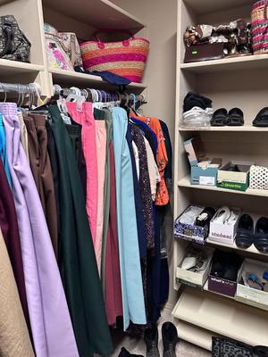 Closet Full of Clothes and Shoes