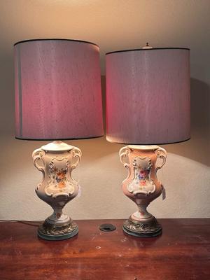 Antique Lamp Pair