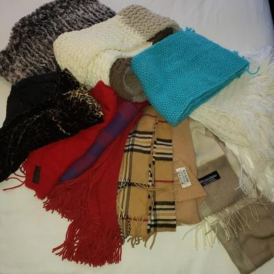 LOT 5Y: Collection of Scarves- Made in Scotland, Italy, Germany; Cashmere, Lambswool & More